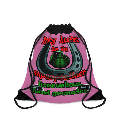my luck - Drawstring Bag (light pink)