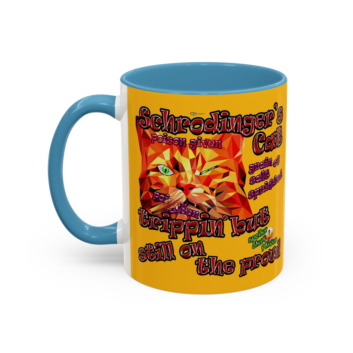 schrodinger's cat - Accent Mug (yellow)
