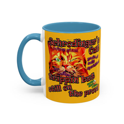 schrodinger's cat - Accent Mug (yellow)
