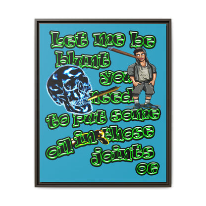 og - framed canvas art (turquoise)