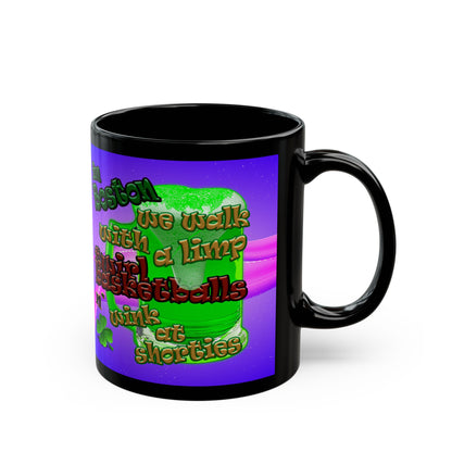 celtics logo - Black Mug (purple-pink wave)