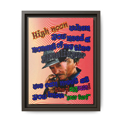 high noon - framed canvas art (yellow-orange wave)