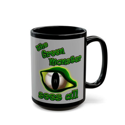 green monster - Black Mug (light grey)