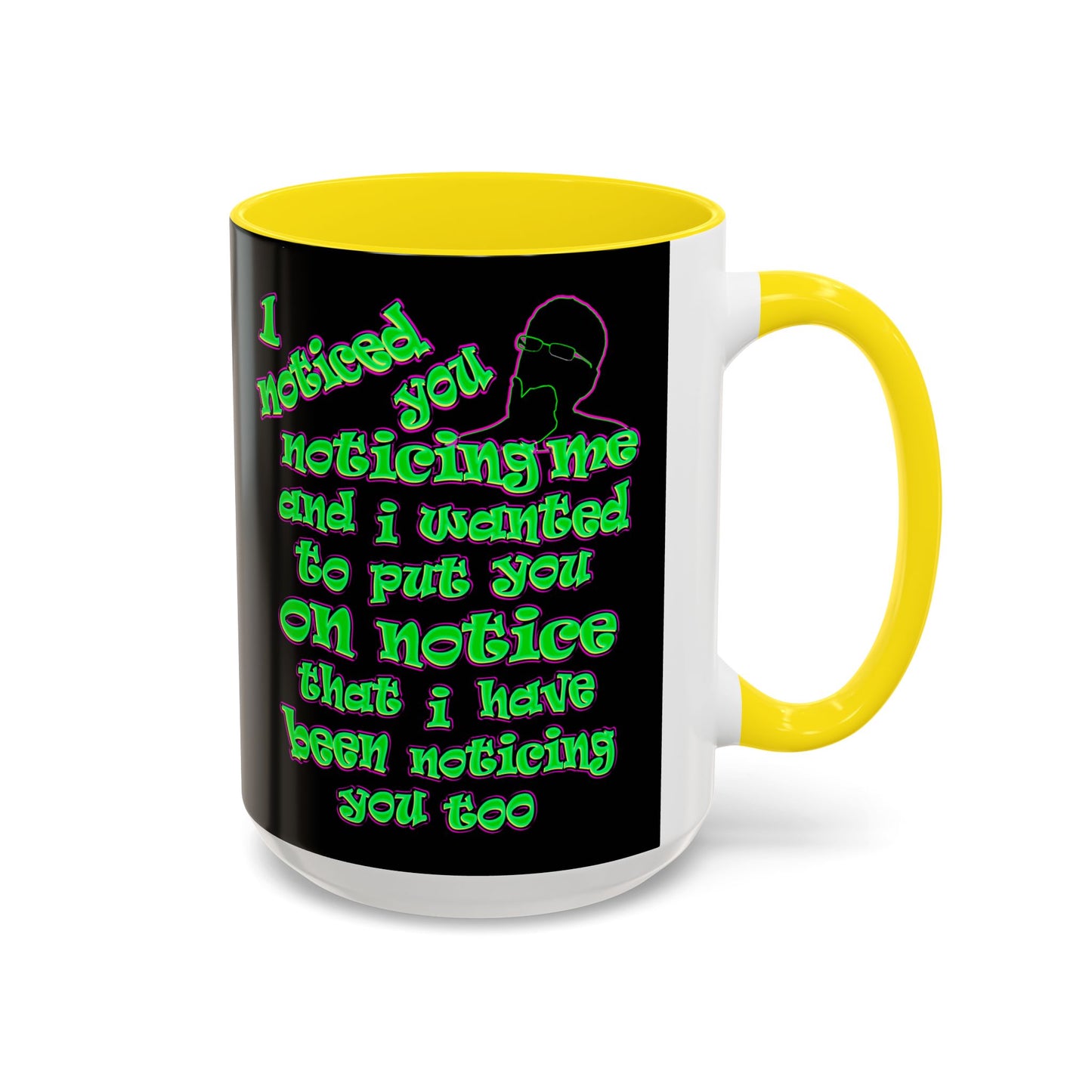 noticed you noticing - Accent Mug (black)