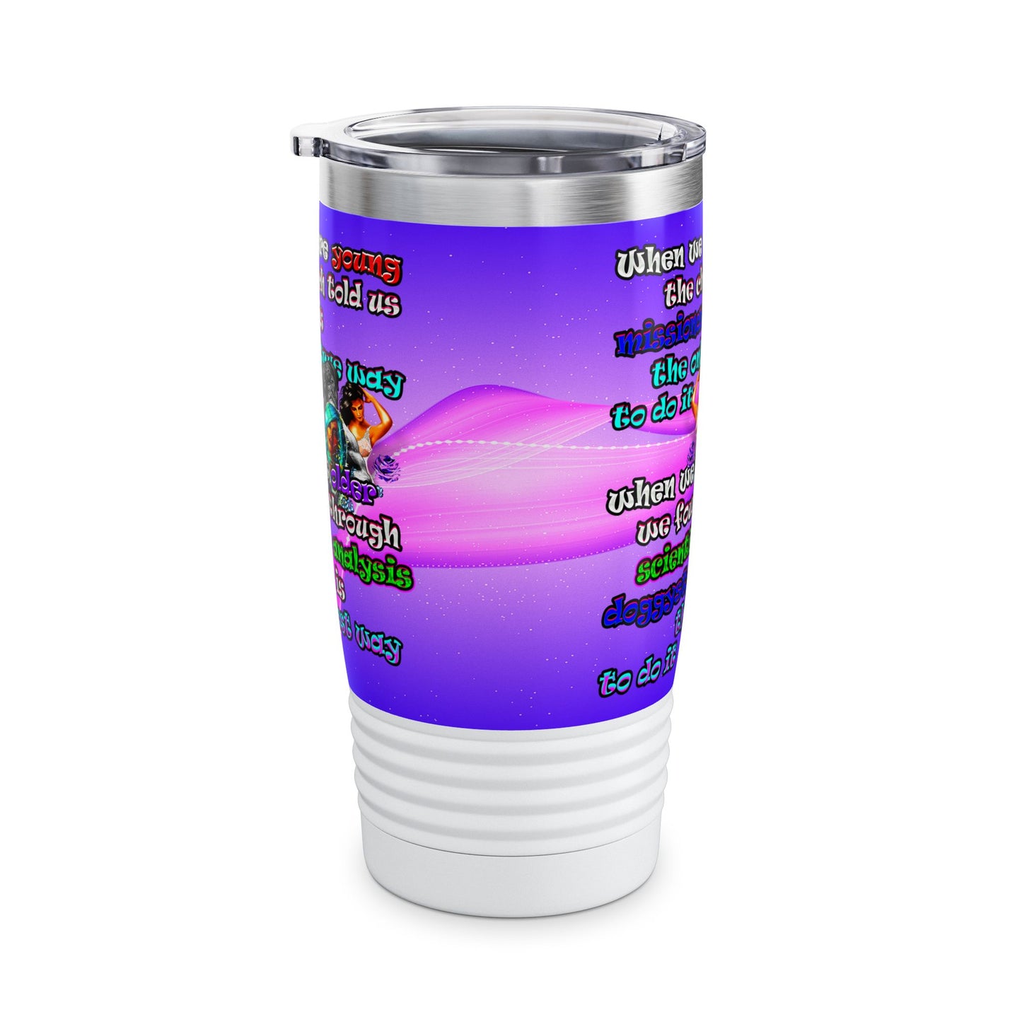 doggystyle - Ringneck Tumbler, 20oz (purple-pink wave)