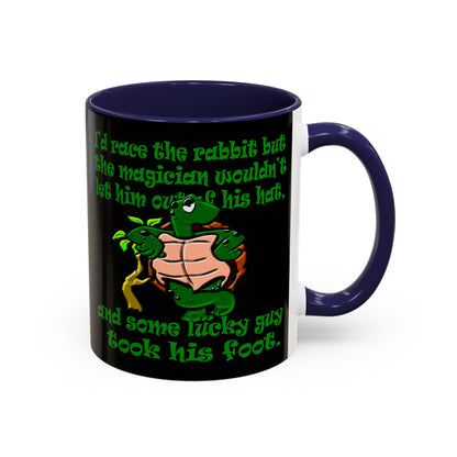 turtle race - Accent Mug (black)