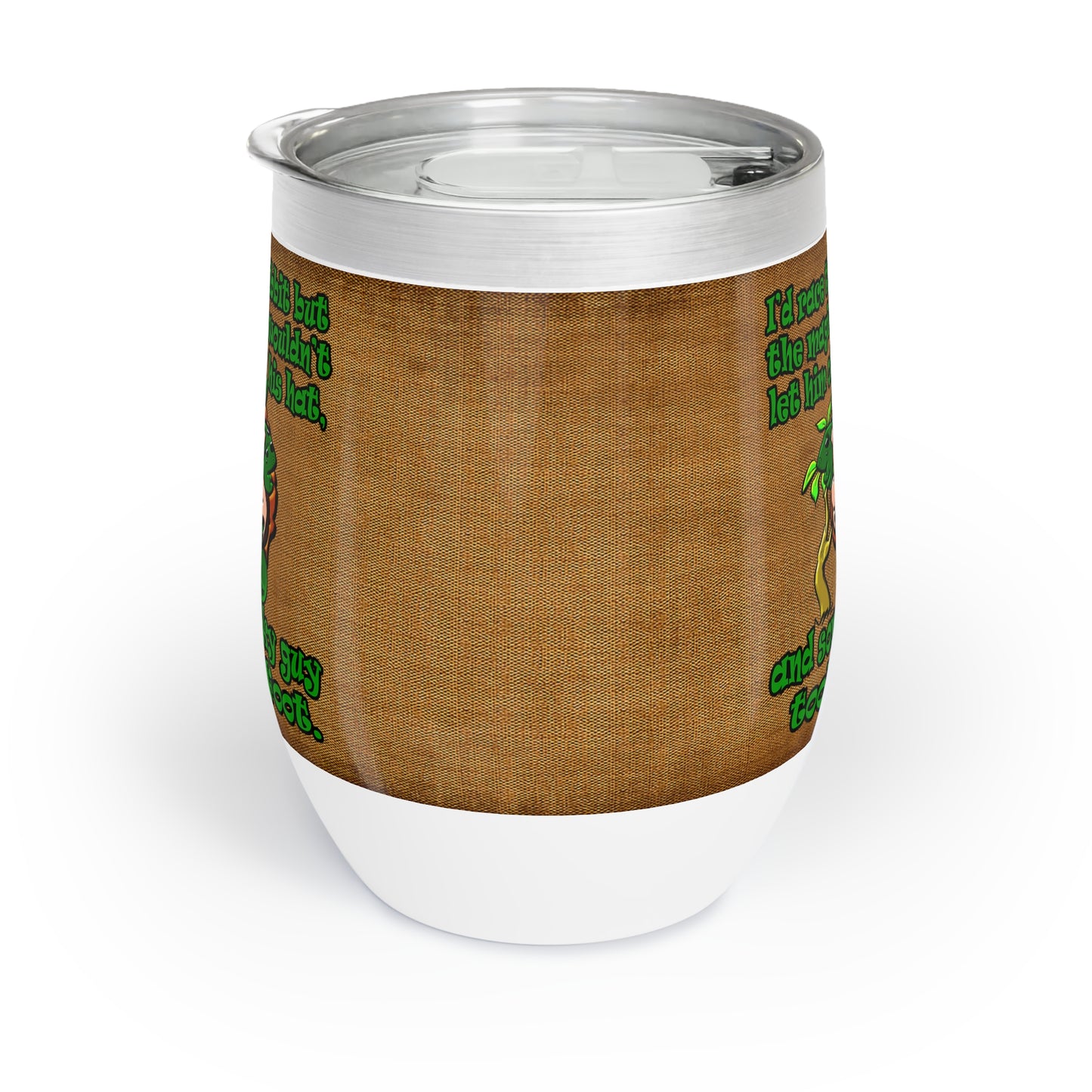 turtle race - Chill Wine Tumbler (brown papyrus)