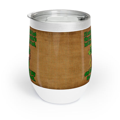 turtle race - Chill Wine Tumbler (brown papyrus)