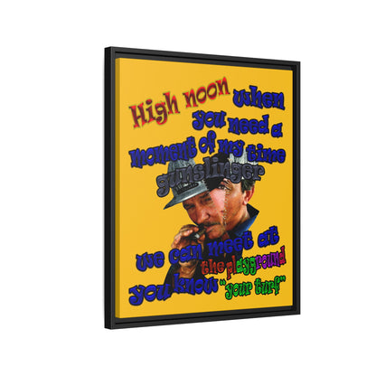high noon - framed canvas art (yellow)