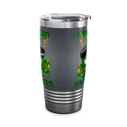 disc jockey - Ringneck Tumbler, 20oz (grey-light grey)