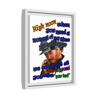 high noon - framed canvas art (white)