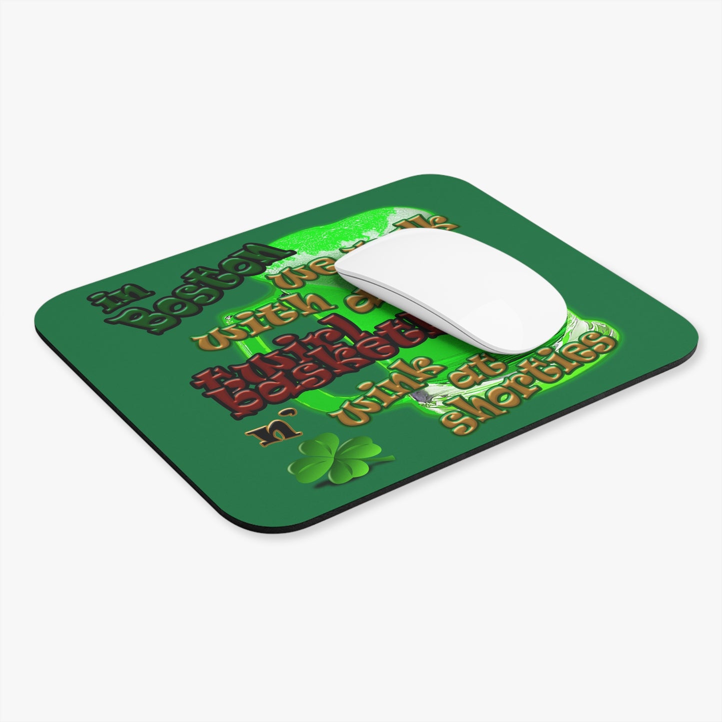 celtics logo - Mouse Pad (Rectangle) (dark green)