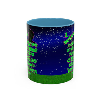 noticed you noticing - Accent Mug ('snoops' background)