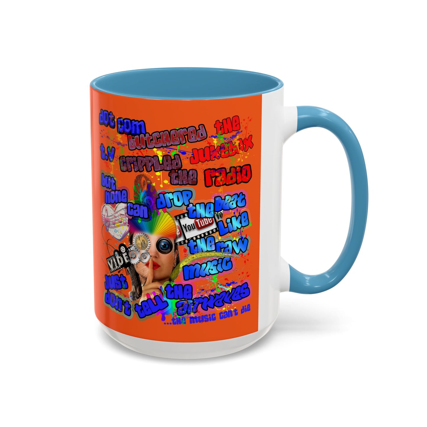 drop the beat - Accent Mug (orange)