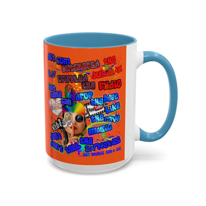 drop the beat - Accent Mug (orange)