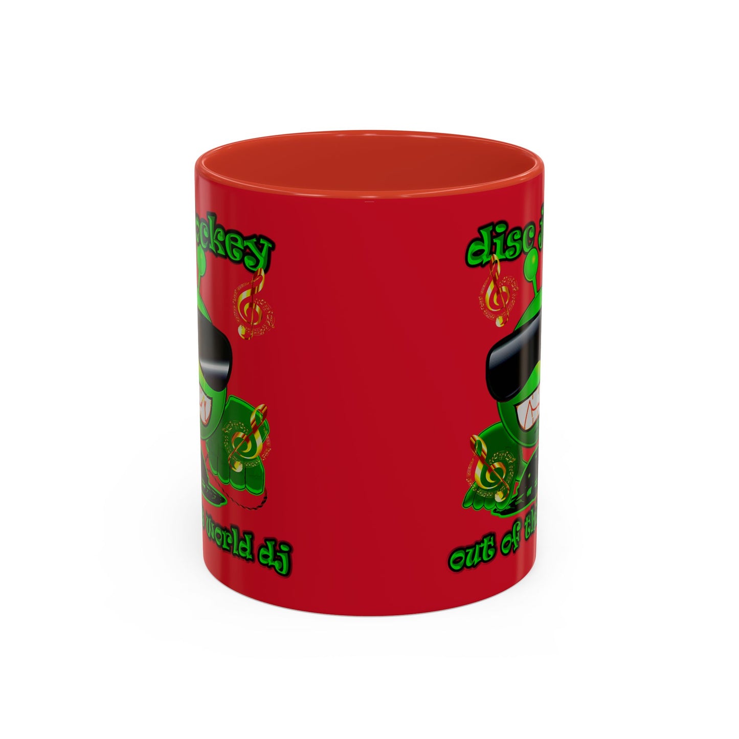 disc jockey - Accent Mug (dark red)