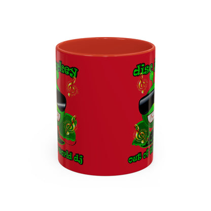 disc jockey - Accent Mug (dark red)