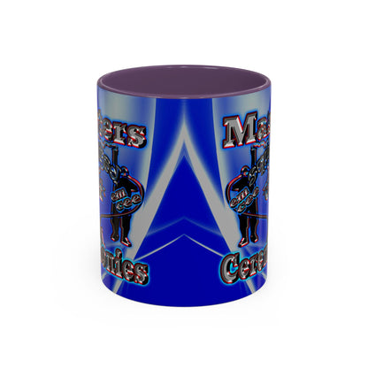 em cee squared - Accent Mug (blue-white wave)