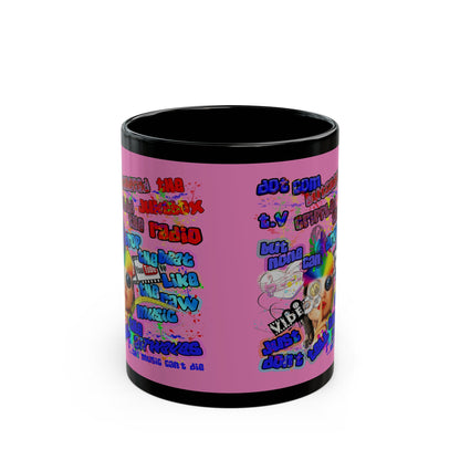 drop the beat - Black Mug (light pink)