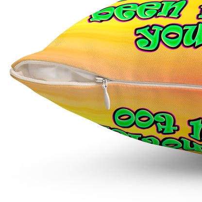 noticed you noticing - Spun Polyester Square Pillow - (color blur)