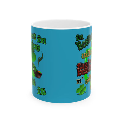 celtics logo - White Mug (turquoise)