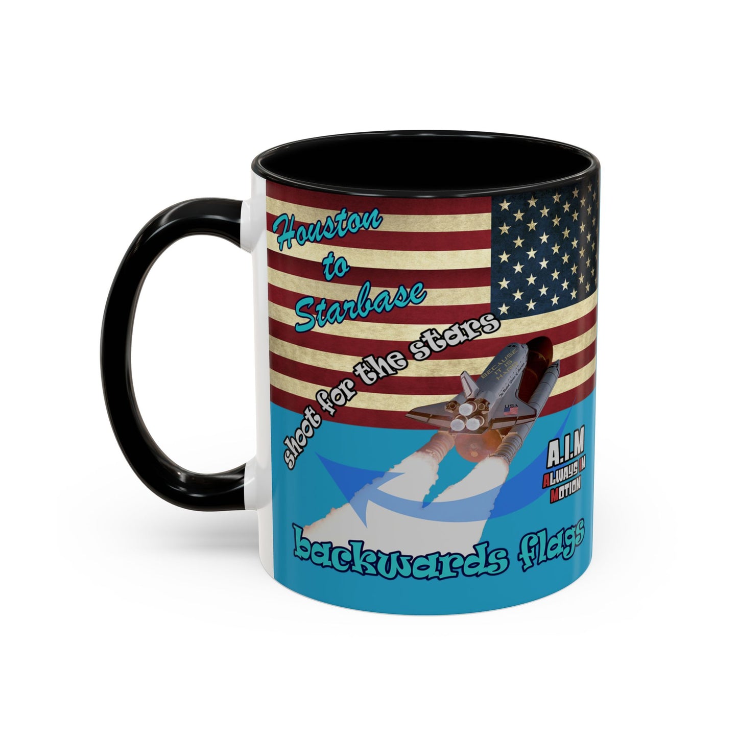 shoot for the stars - Accent Mug (turquoise)
