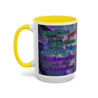 declaration of the independents - Accent Mug (grey-pink wave)