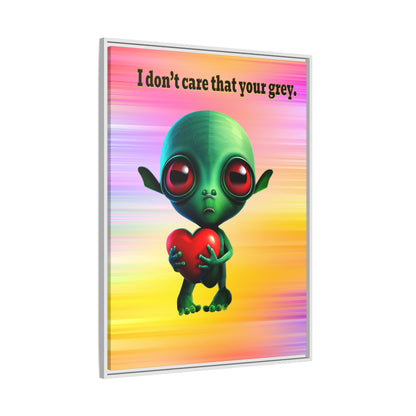 I don't care that your grey - framed canvas art (color blur)