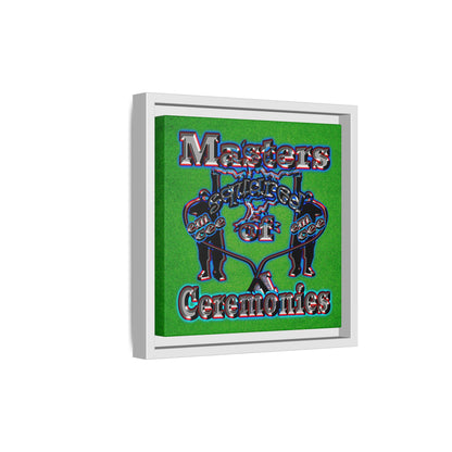 em cee squared - framed canvas art (green turf)