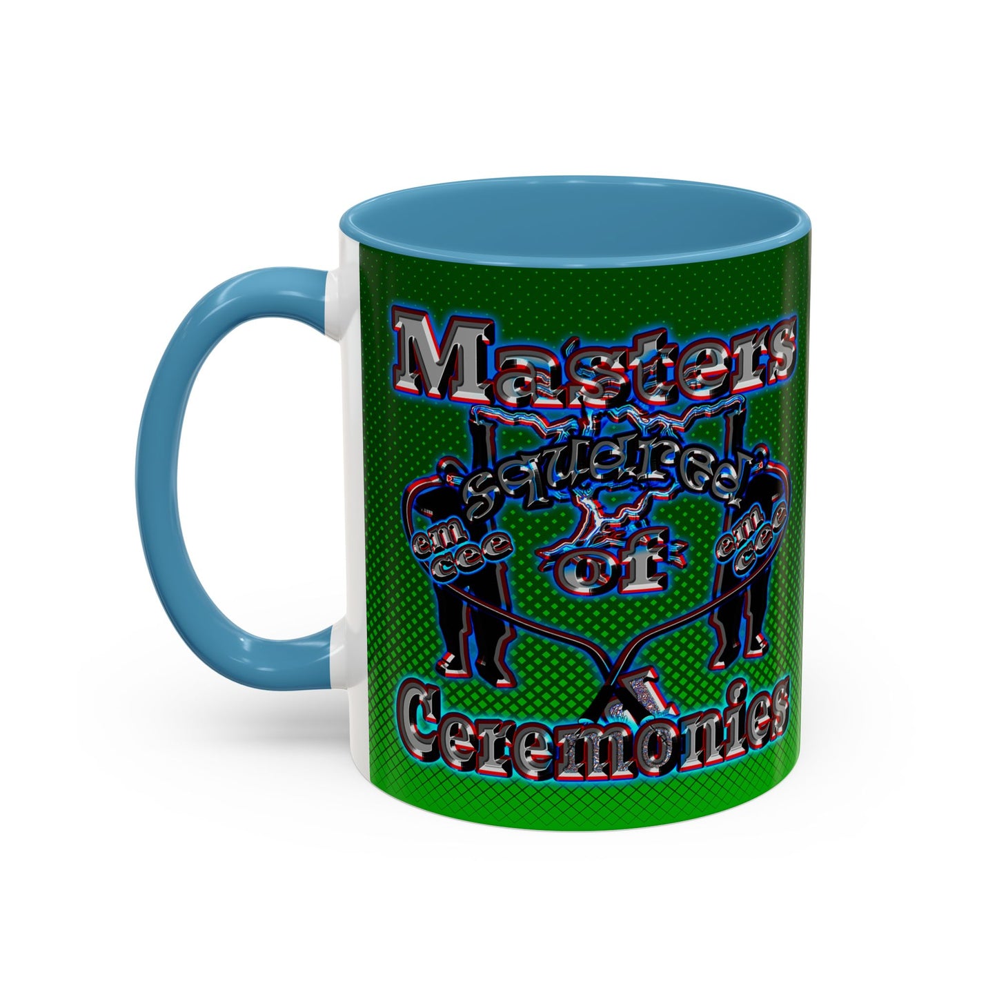 em cee squared - Accent Mug (logo green)