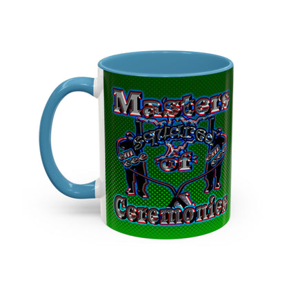 em cee squared - Accent Mug (logo green)
