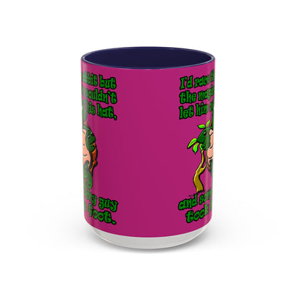 turtle race - Accent Mug (pink)