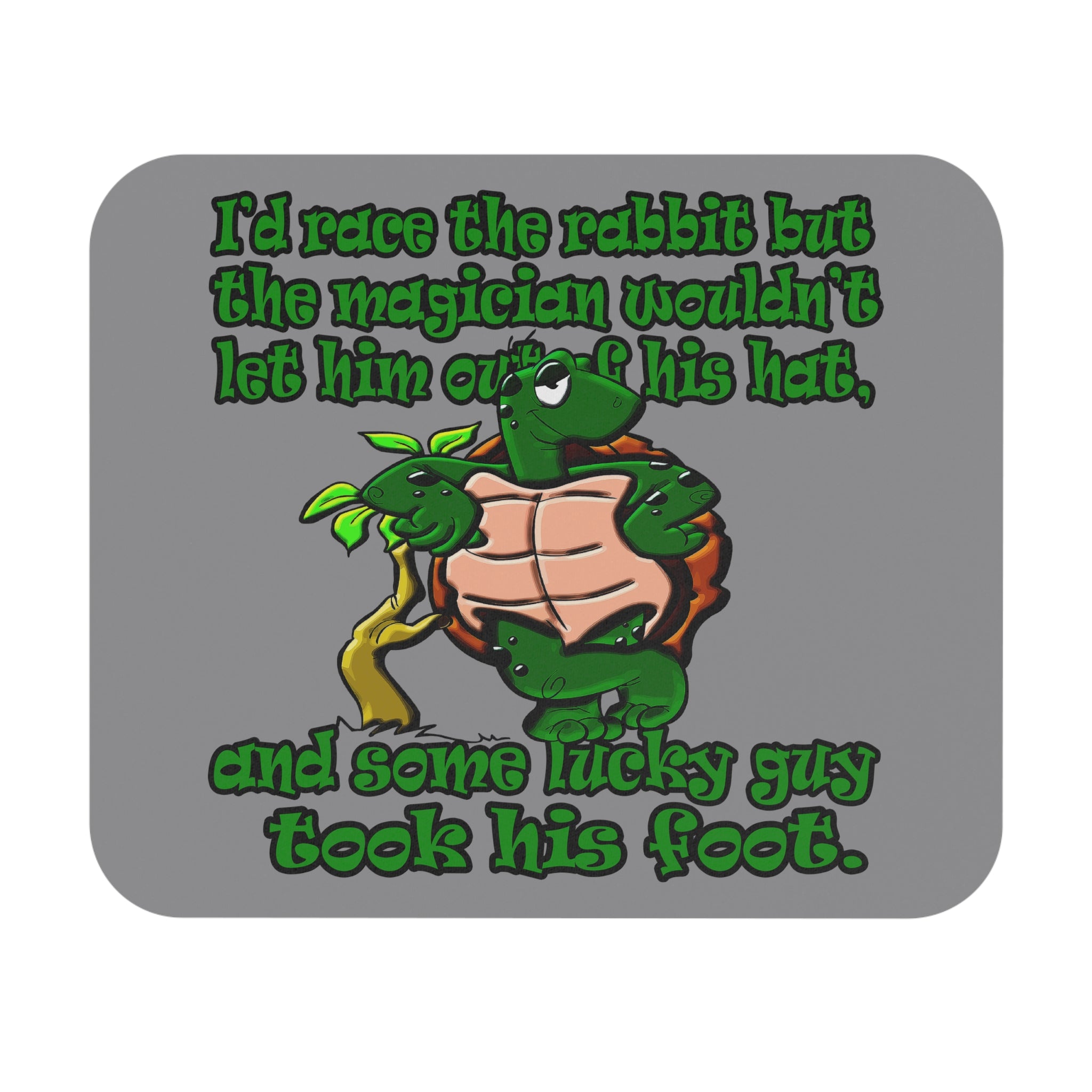 turtle race - Mouse Pad (Rectangle) (grey)