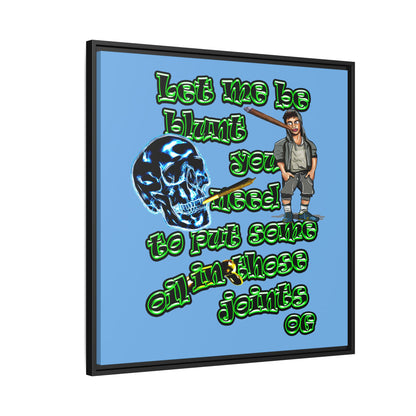 og - framed canvas art (light blue)