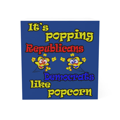 popping like popcorn - note cube (dark blue)