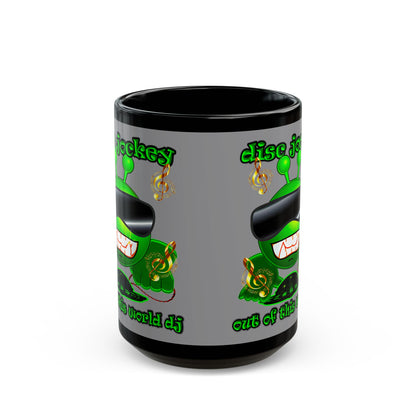 disc jockey - Black Mug (grey)