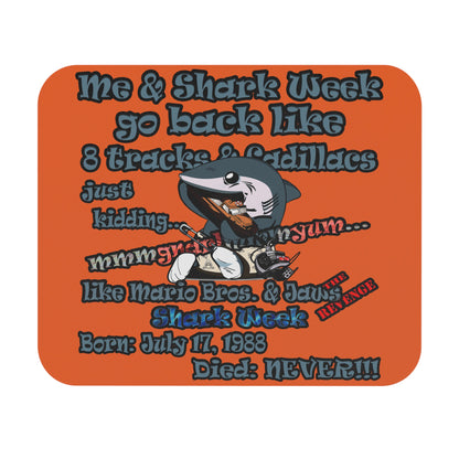 shark week - Mouse Pad (Rectangle) - (orange)