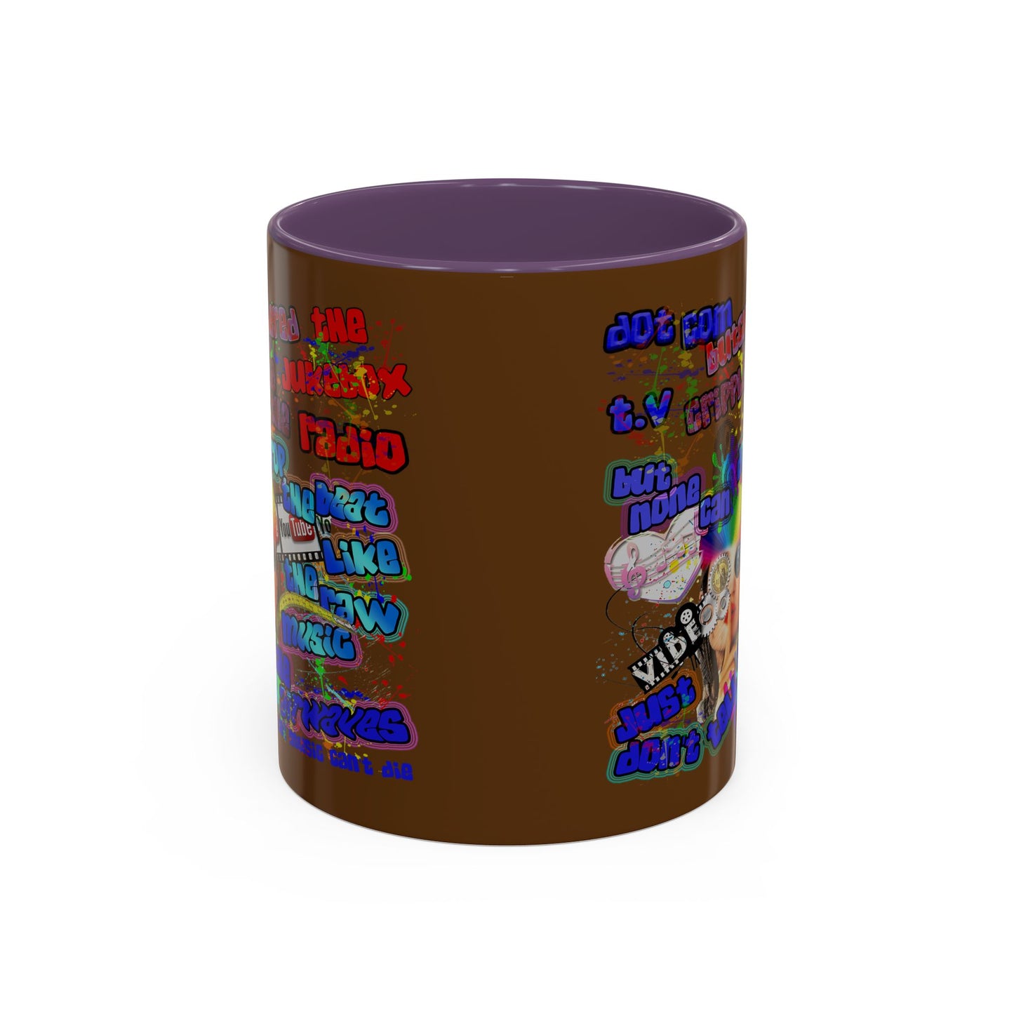 drop the beat - Accent Mug (brown)