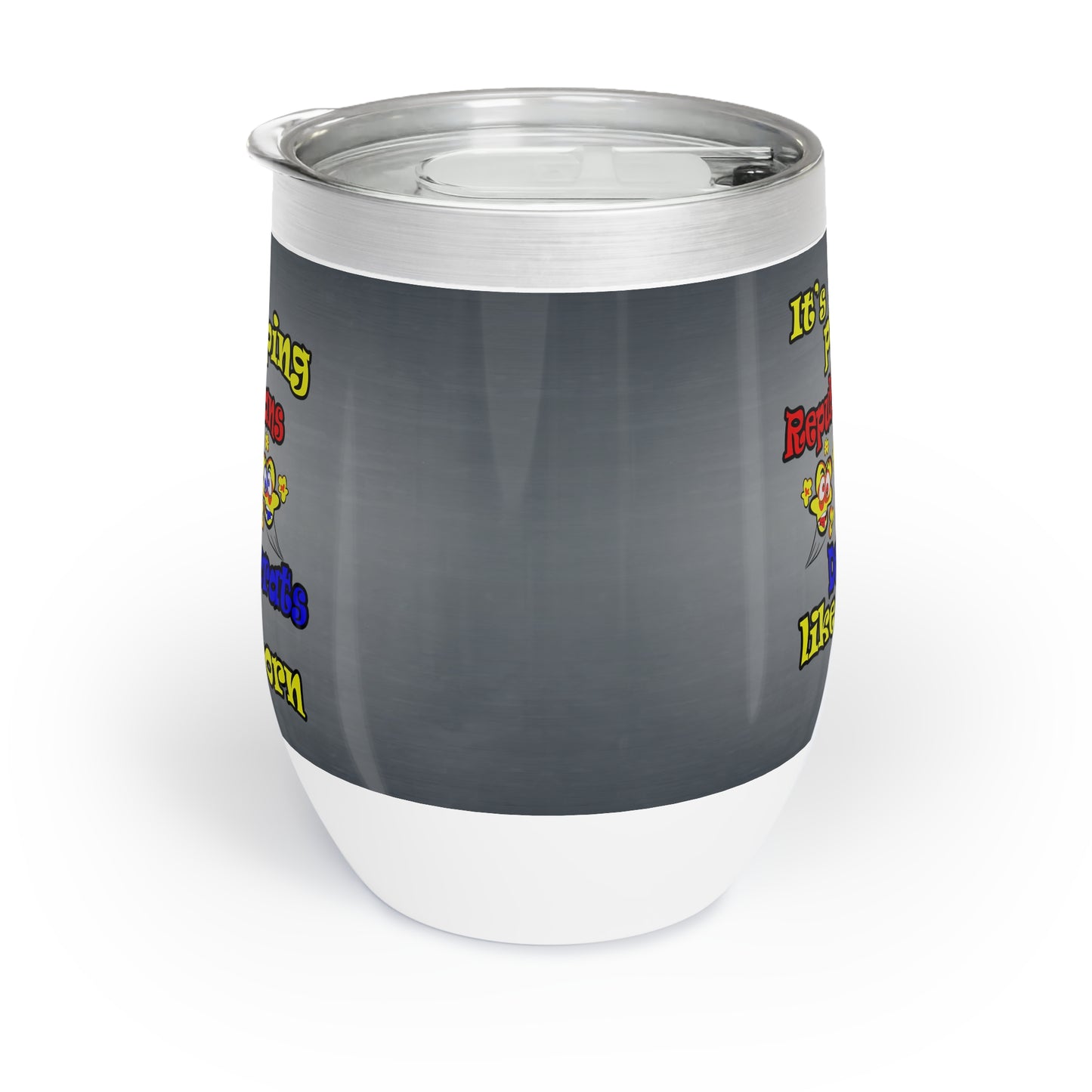 popping like popcorn - Chill Wine Tumbler (grey-light grey)