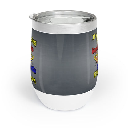popping like popcorn - Chill Wine Tumbler (grey-light grey)