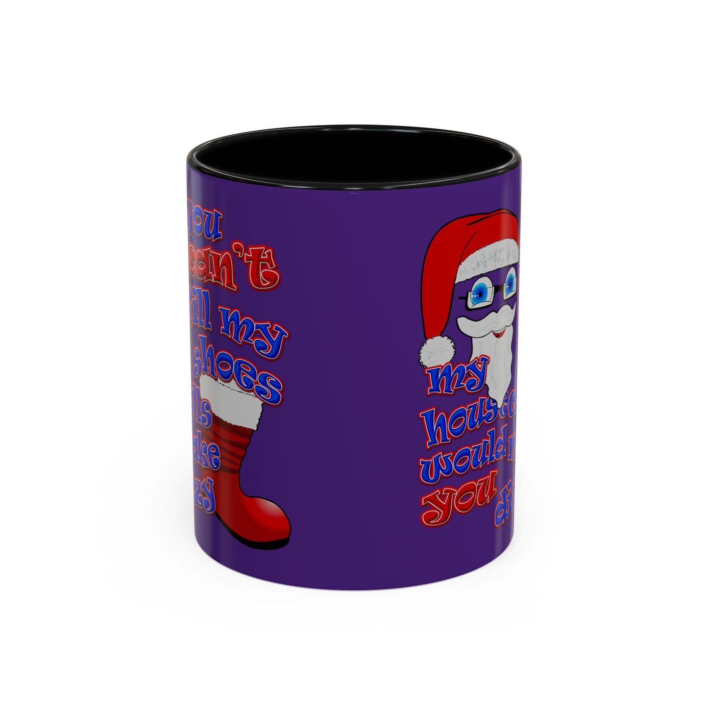 santa's shoes - Accent Mug (purple)