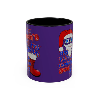 santa's shoes - Accent Mug (purple)