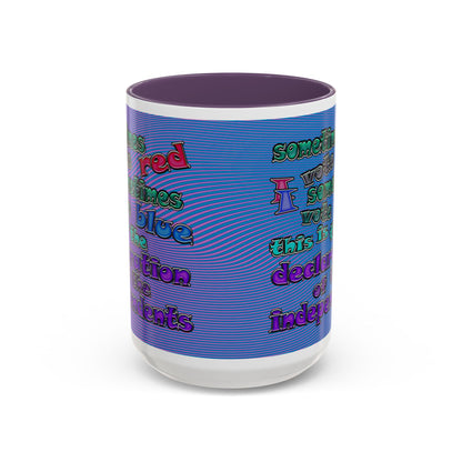 declaration of the independents - Accent Mug (light blue-purple wave)