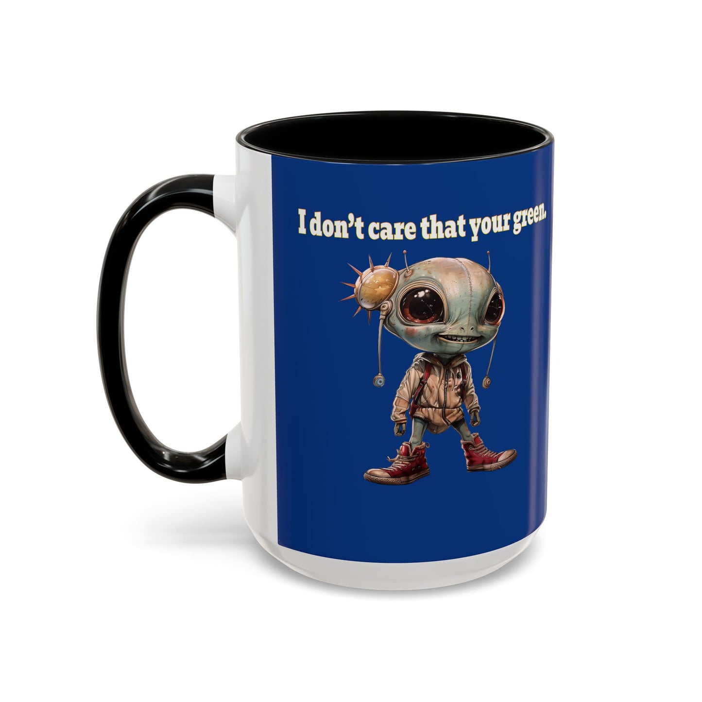 I don't care that your grey - Accent Mug (dark blue)
