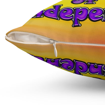 declaration of the independents - Spun Polyester Square Pillow - (color blur)