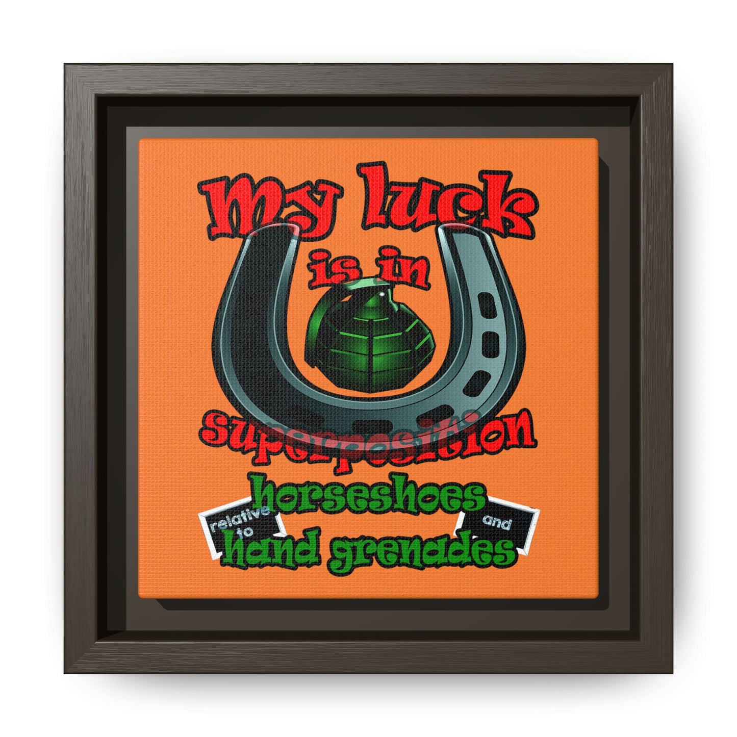 my luck - framed canvas art (crusta)