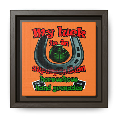 my luck - framed canvas art (crusta)