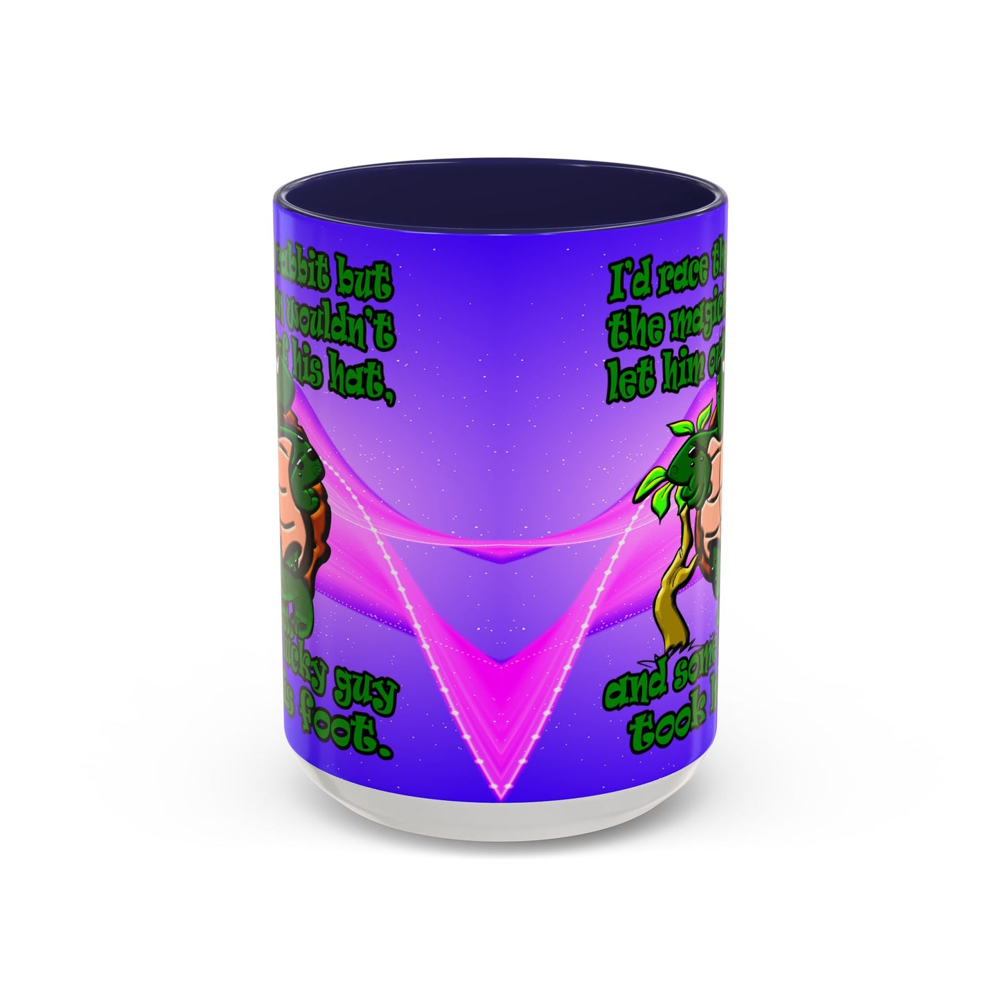 turtle race - Accent Mug (purple-pink wave)