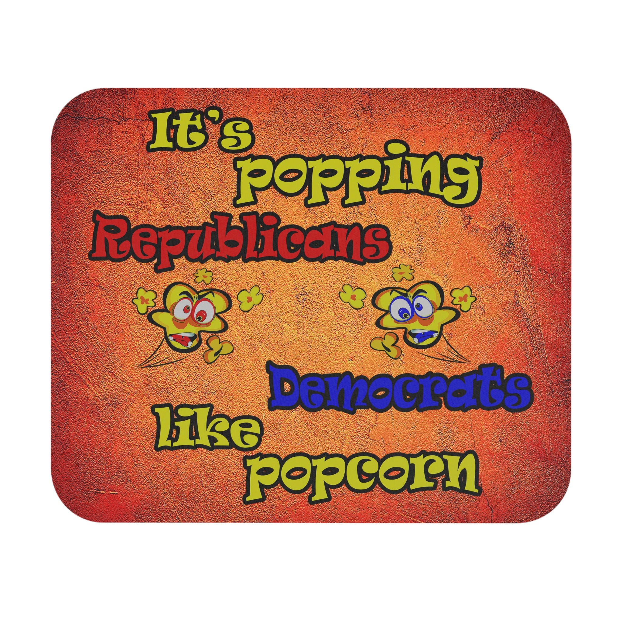 popping like popcorn - Mouse Pad (Rectangle) (burnt orange)