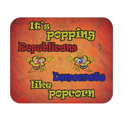 popping like popcorn - Mouse Pad (Rectangle) (burnt orange)